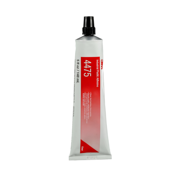 3M Industrial Plastic Adhesive 4475, Clear, 5 Oz Tube