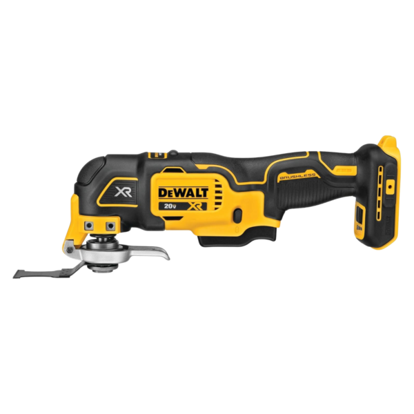 DEWALT 20V MAX XR Oscillating Multi-Tool Cordless, Variable Speed Brushless Motor Multitool with LED Light, Extended Runtime, Includes Two Wood Cutting Blades, Tool Only (DCS356B)