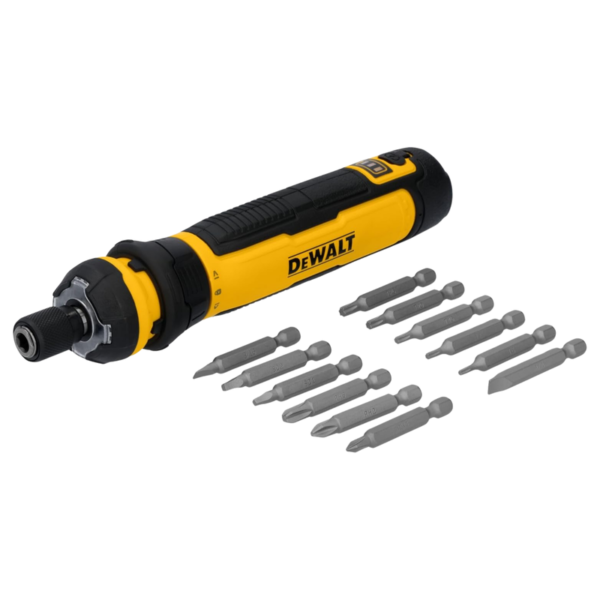 DEWALT Cordless Screwdriver, 4V USB Rechargeable Electric Screwdriver with 12 pcs Screwdriver Bit Set, LED Light, FLEXDRIVE Control, Compact, Ergonomic (DWHT66719)