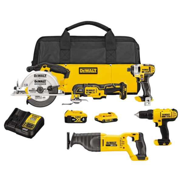 DEWALT Tools 5 Tool Power Tool Combo Kit, Cordless Drill Impact Driver Saw Oscillating Multi-tool Set with 20V MAX Battery and Charger (DCK551D1M1)