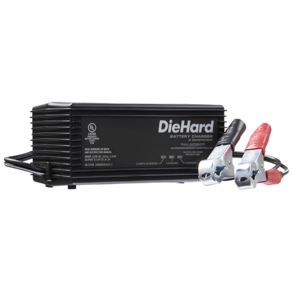 DieHard 71219 6/12V Shelf Smart Battery Charger and 2A Maintainer