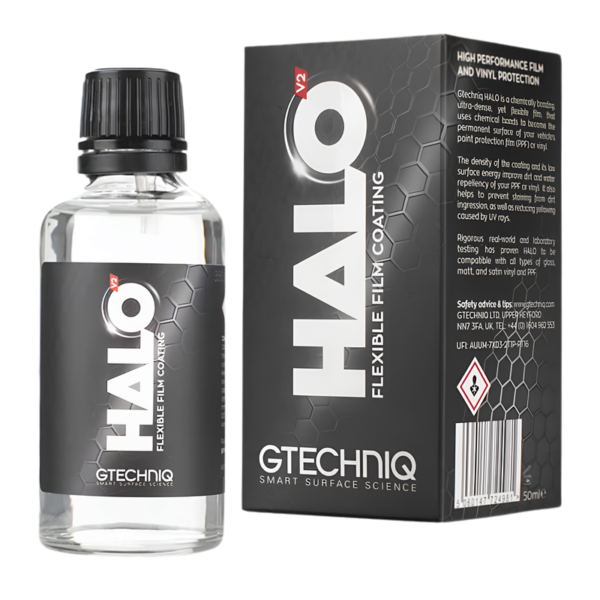 Gtechniq - Halo V2 - Flexible Paint, PPF, and Vinyl Protection; Safe for All Types of Wraps/PPF: Gloss, Satin, and Matte finishes, Plus self-Healing - 50ml