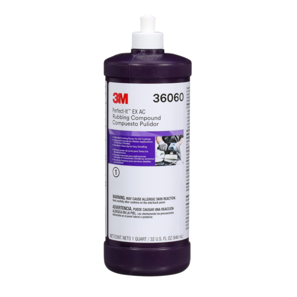 Perfect-It EX AC Rubbing Compound, 36060, Fast Cutting, High Performing, 1 qt (32 fl oz)