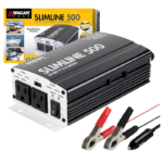 Wagan 3716 500W Slim Line AC to DC Inverter 500W TrueRated 1000W Surge Power Inverter