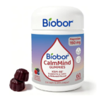 Biobor CalmMind Magnesium Gummies with Ashwagandha, Mixed Berry, 60 Count | Magnesium Complex(Citrate, Glycinate, Malate), Calm &Sleep Relaxation Support, Non-GMO, Gluten Free, Vegan-Friendly