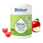 Biobor Apple Cider Vinegar Gummies 1000 mg with Vitamin B12, ACV Gummies for Women Support The Metabolism of Fats and Carbohydrates, Vegan, GMO Free, Gluten Free (60 Count)